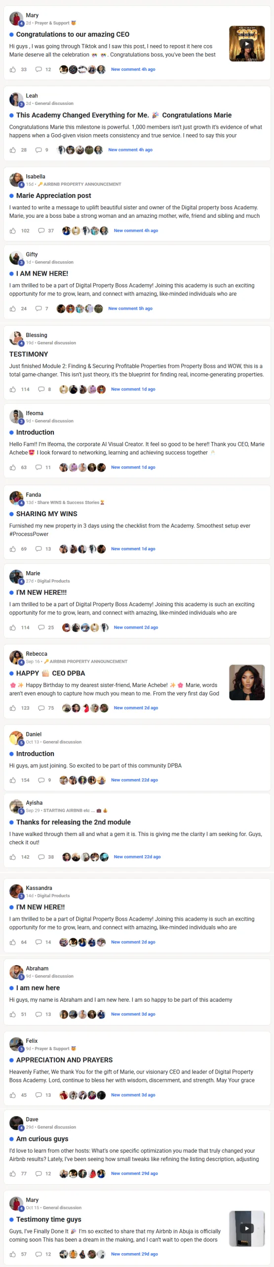 Further posts from members of the Digital Property Boss Academy community